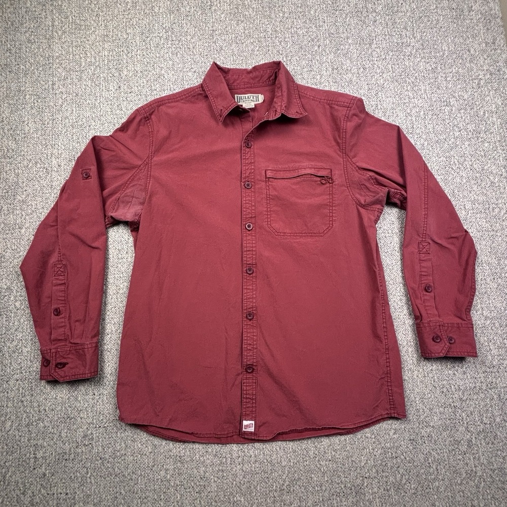 Duluth Trading Co. Long Sleeve Button‎ Down Mens Shirt Size Medium